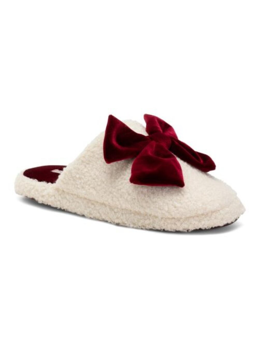 SINCERELY JULES Velvet Bow Scuff Slippers